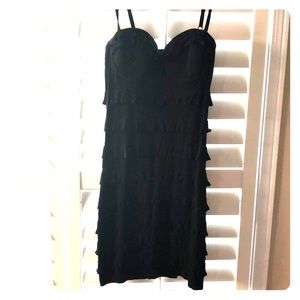 Women’s Black Ruffle Mini-Dress